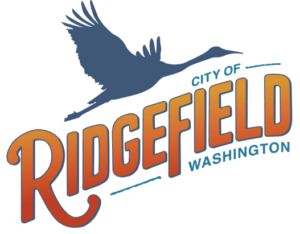 City of Ridgefield Logo - Featuring a Flying Heron and Bold Text